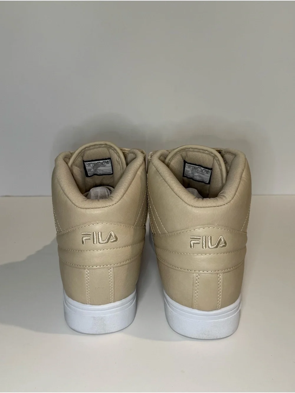 Fila Beige High-Top Athletic Sneakers